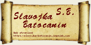 Slavojka Batoćanin vizit kartica